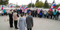 Митинг, посвященный памятной дате - Дню воссоединения ДНР, ЛНР, Запорожской и Херсонской областей с Россией, прошел сегодня в Еткуле - Еткульский район